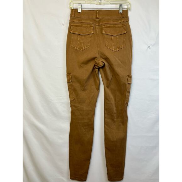 Spanx Women's Size Medium Brown Stretch Twill Straight Leg Pants - Picture 8 of 9